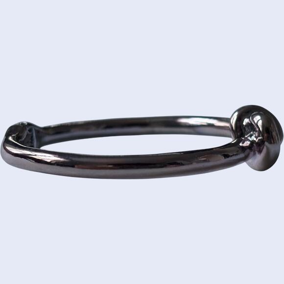 Unbranded Modern Minimalist Silver Tone Knot Bangle Bracelet Cuf - Picture 4 of 8